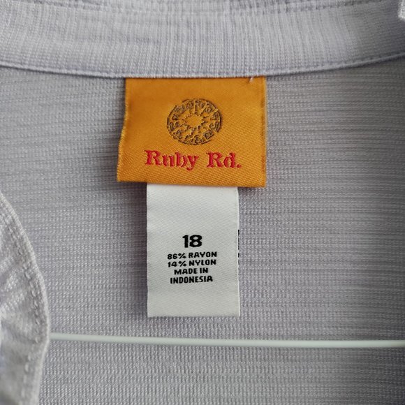 NWT Ruby Rd. Ruffle Trim Jacket Size 18 - Picture 3 of 15